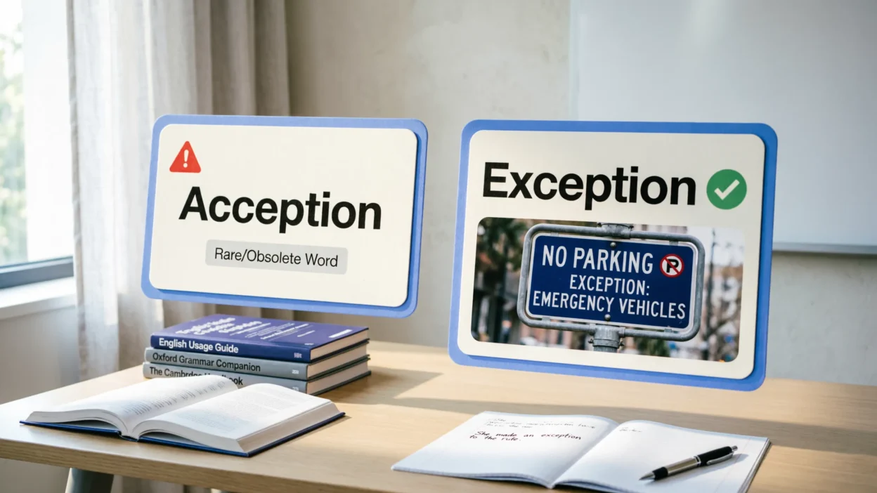 Acception vs Exception