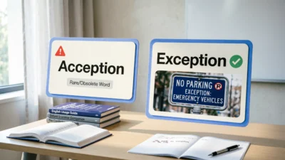 Acception vs Exception