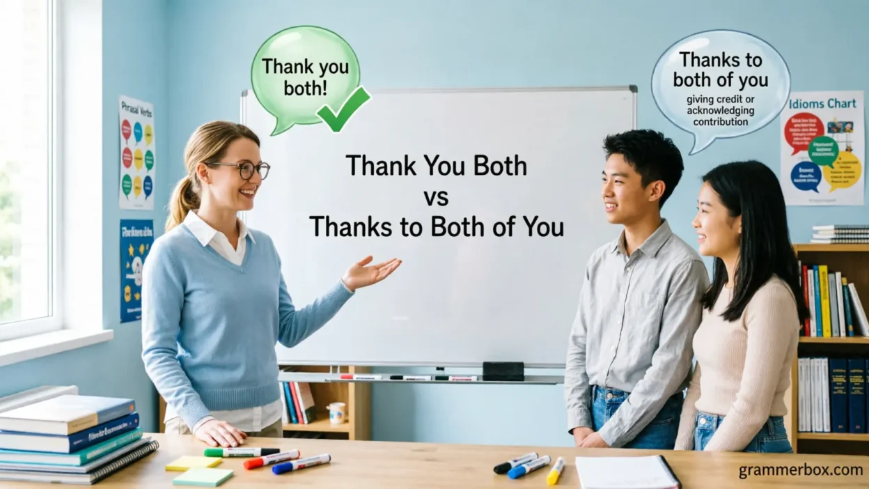 Thank You Both vs Thanks to Both of You