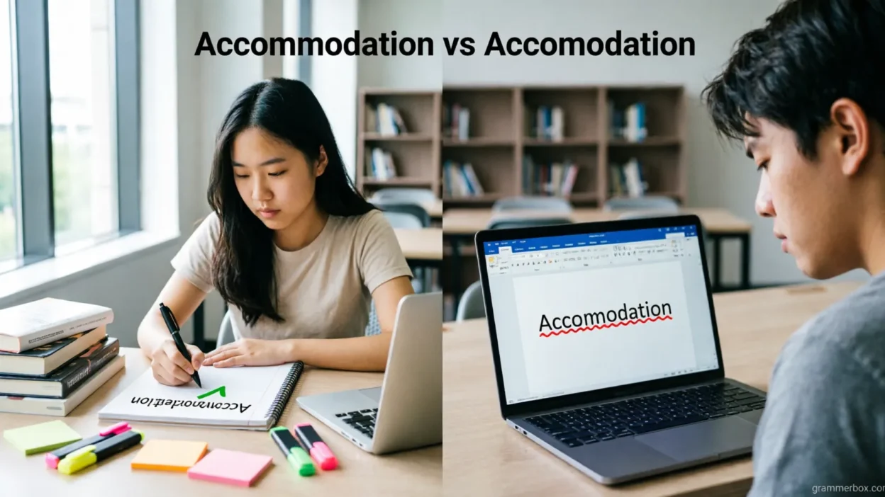 Accommodation vs Accomodation