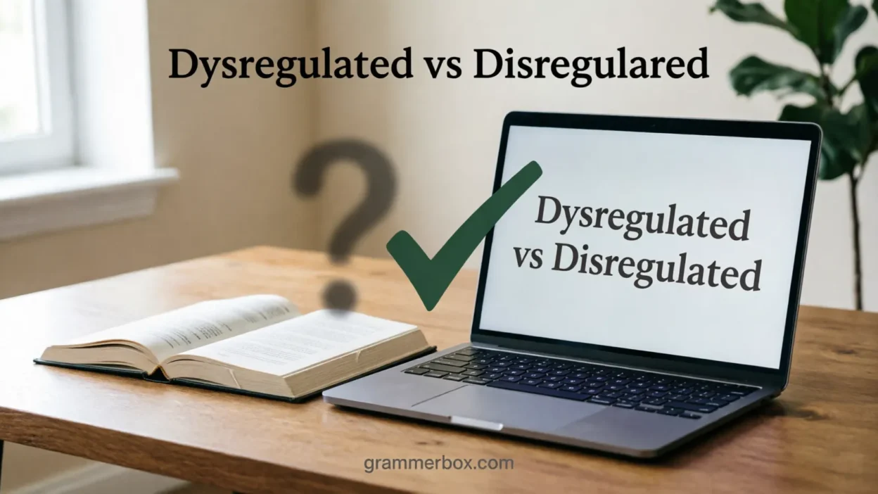 Dysregulated vs Disregulated