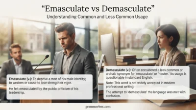 Emasculate vs Demasculate