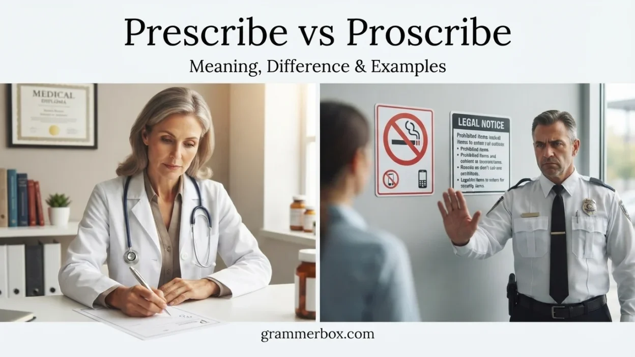 Prescribe vs Proscribe