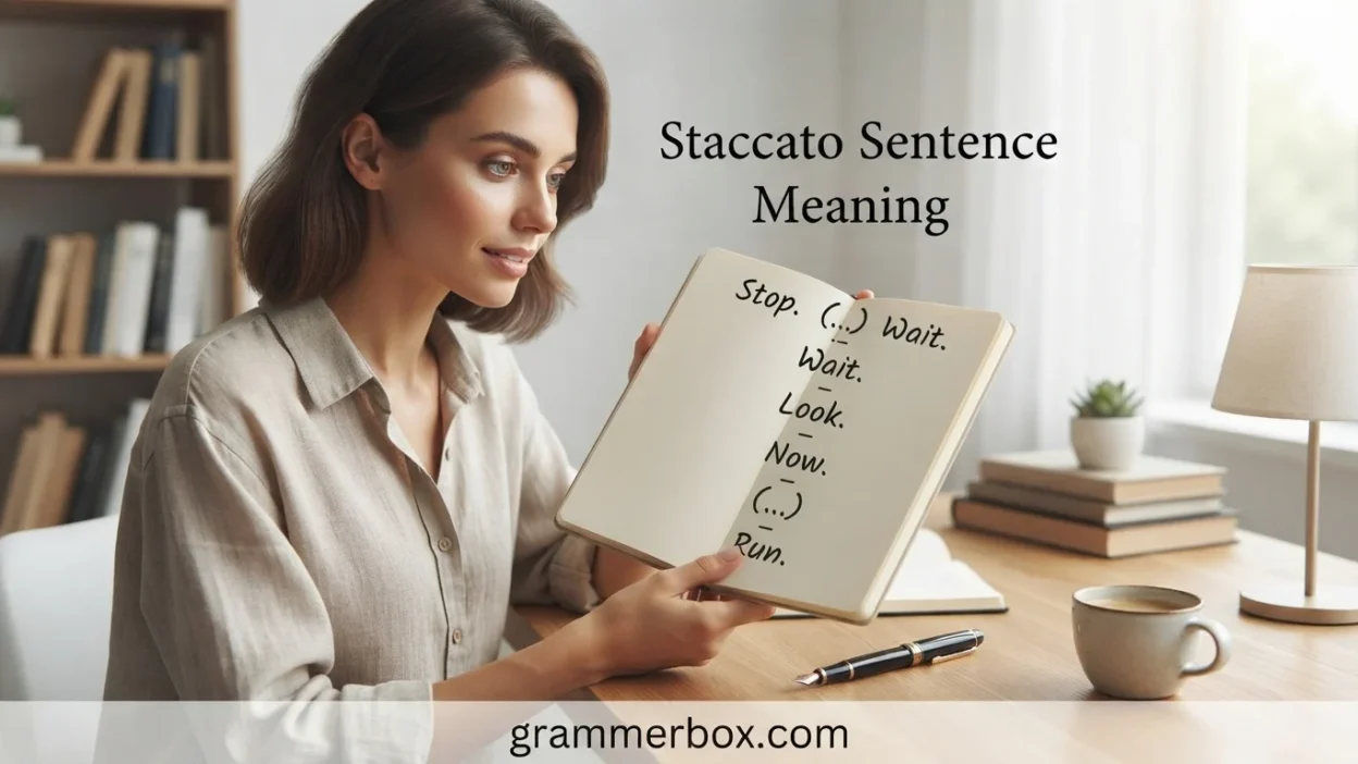 Staccato Sentence Meaning