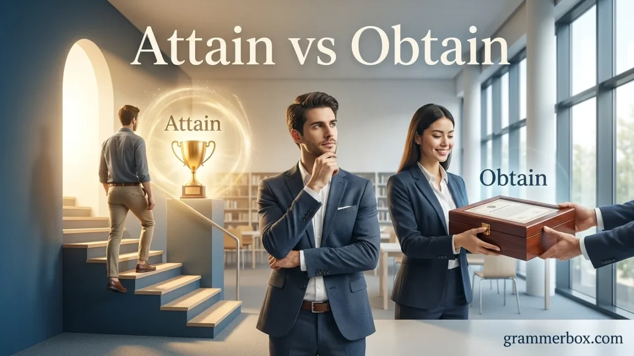 Attain vs Obtain