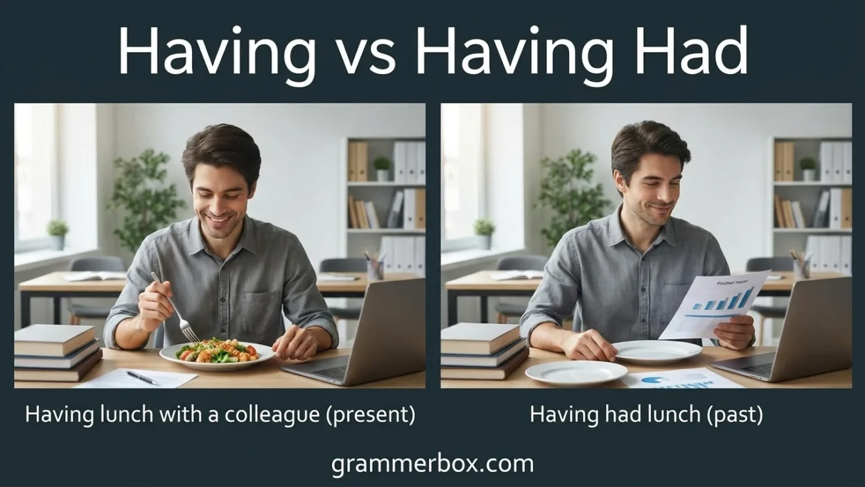 Having vs Having Had