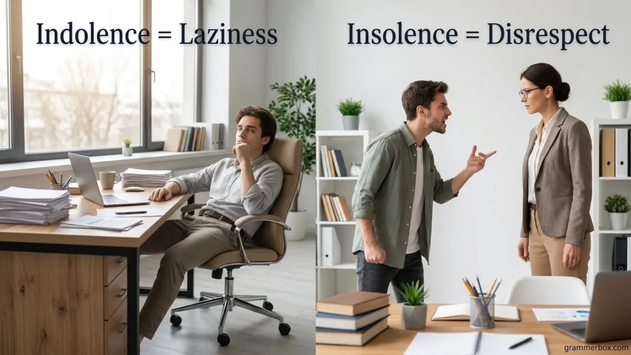Indolence vs Insolence