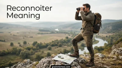 Reconnoiter Meaning