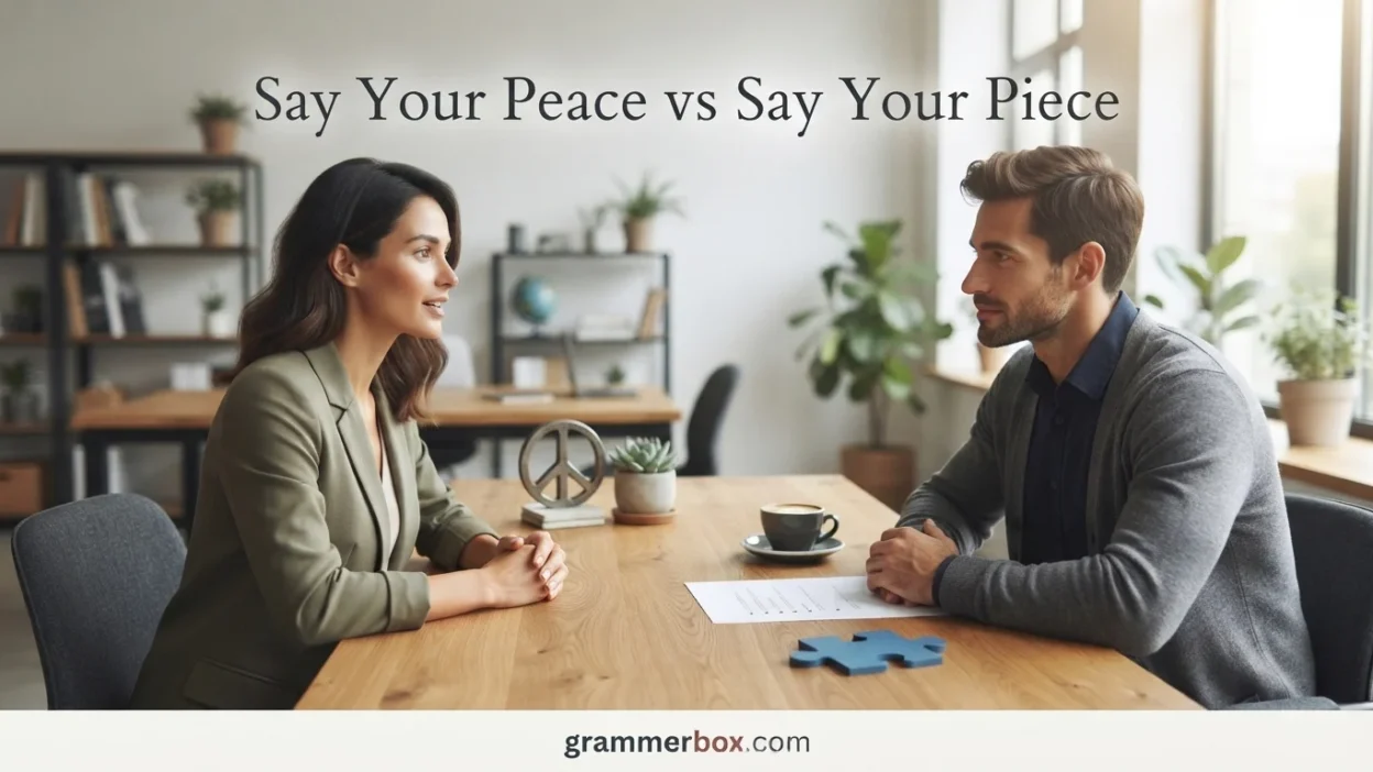 Say Your Peace vs Say Your Piece