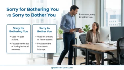 Sorry for Bothering You vs Sorry to Bother You