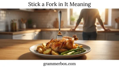 Stick a Fork in It Meaning