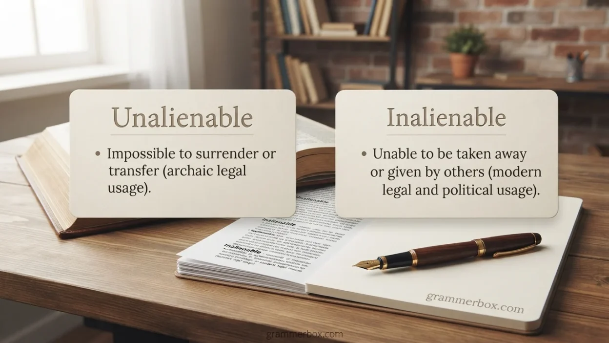 Unalienable vs Inalienable