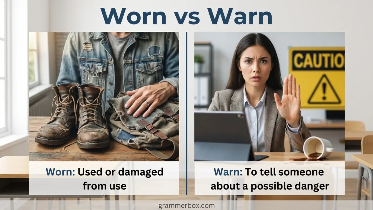Worn vs Warn
