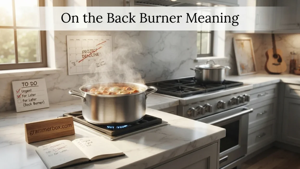 On the Back Burner Meaning