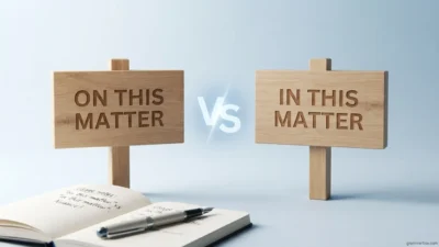On This Matter vs In This Matter