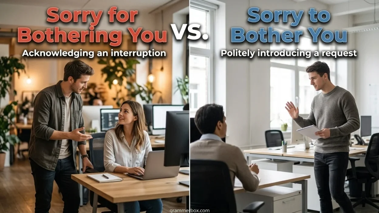 Sorry for Bothering You vs. Sorry to Bother You