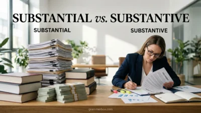 Substantial vs. Substantive
